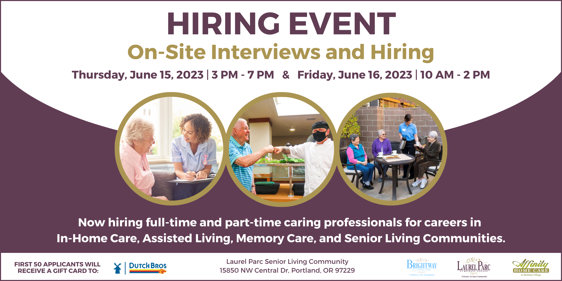 Laurel Parc Hiring Event Cover Photo
