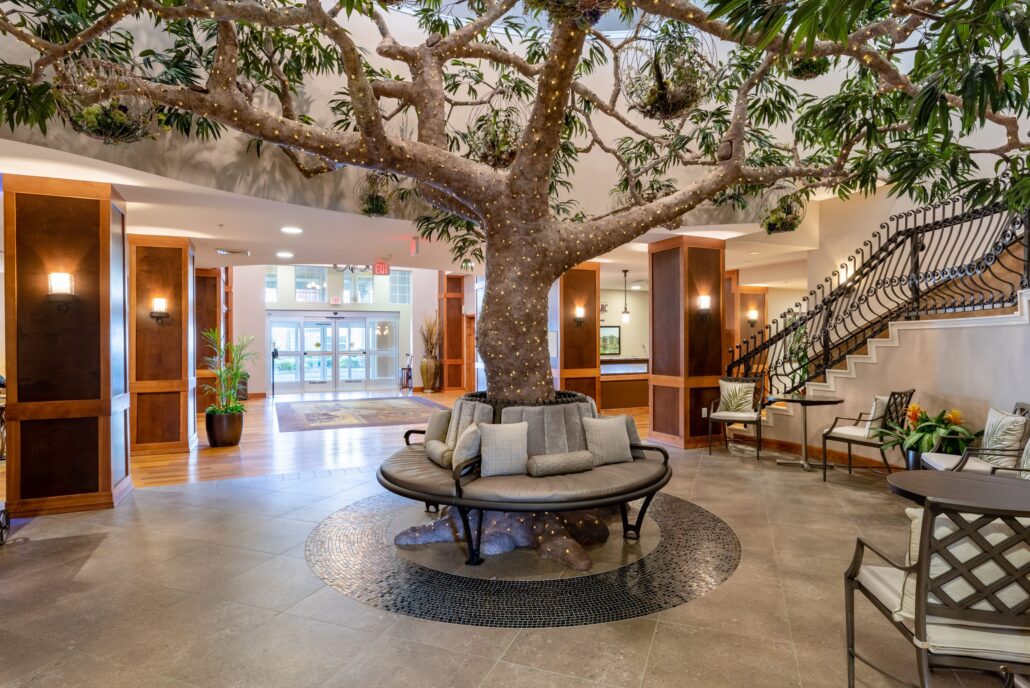 Entrance at Laurel Parc Senior Living in Portland Oregon