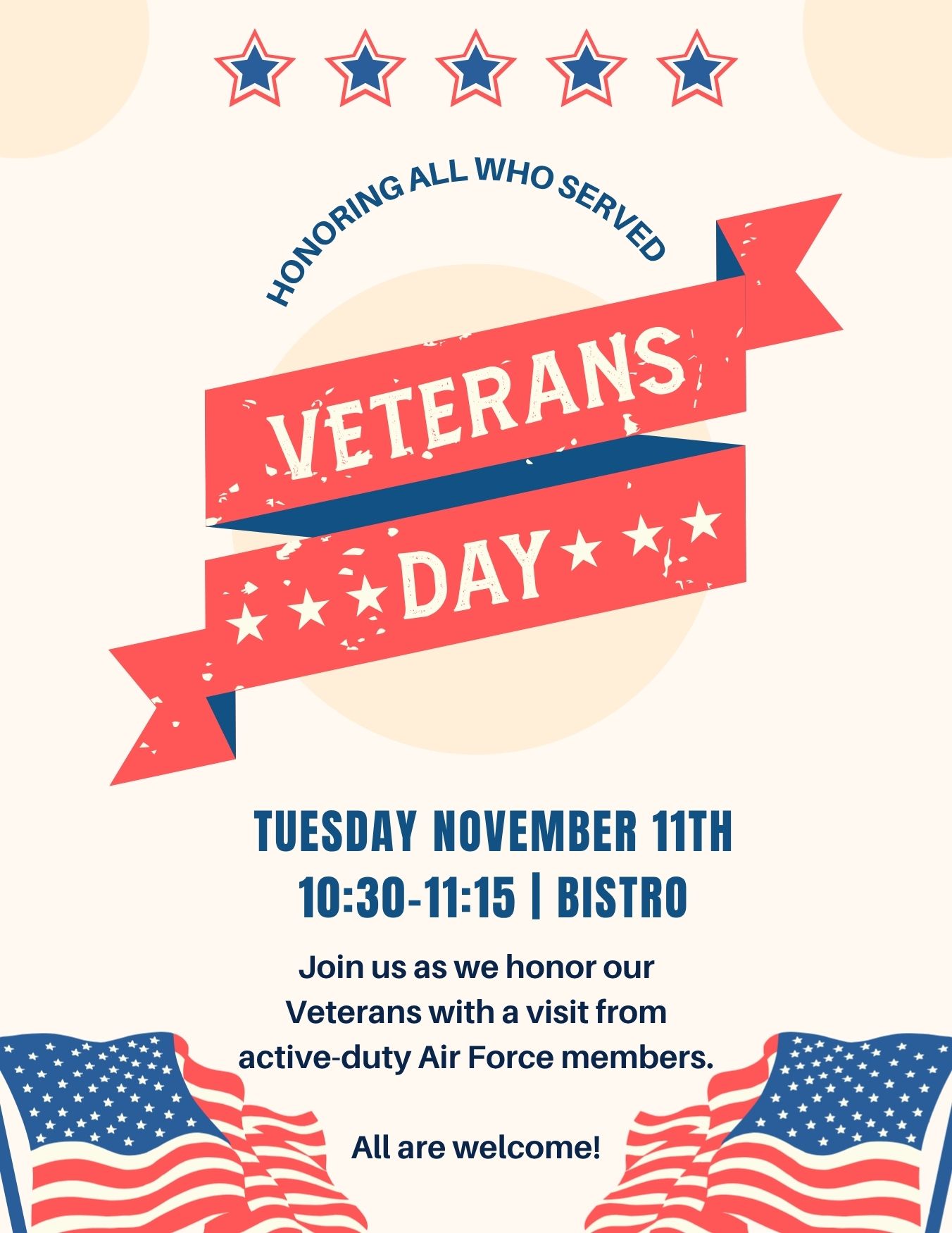 Veteran's Day Celebration at Laurel Parc Senior Living in Portland Oregon